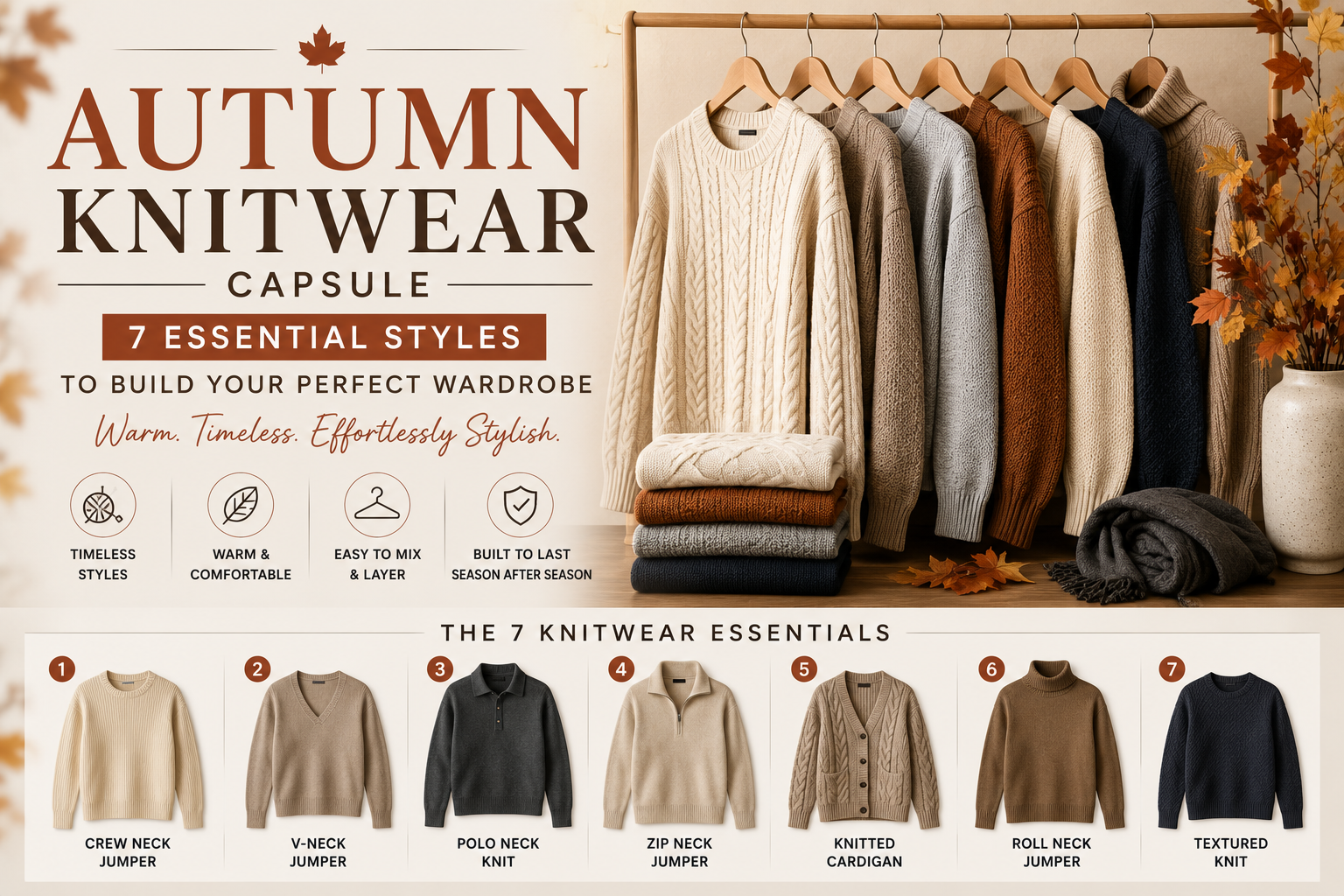Autumn Knitwear Capsule 7 Essential Styles to Build Your Perfect Wardrobe