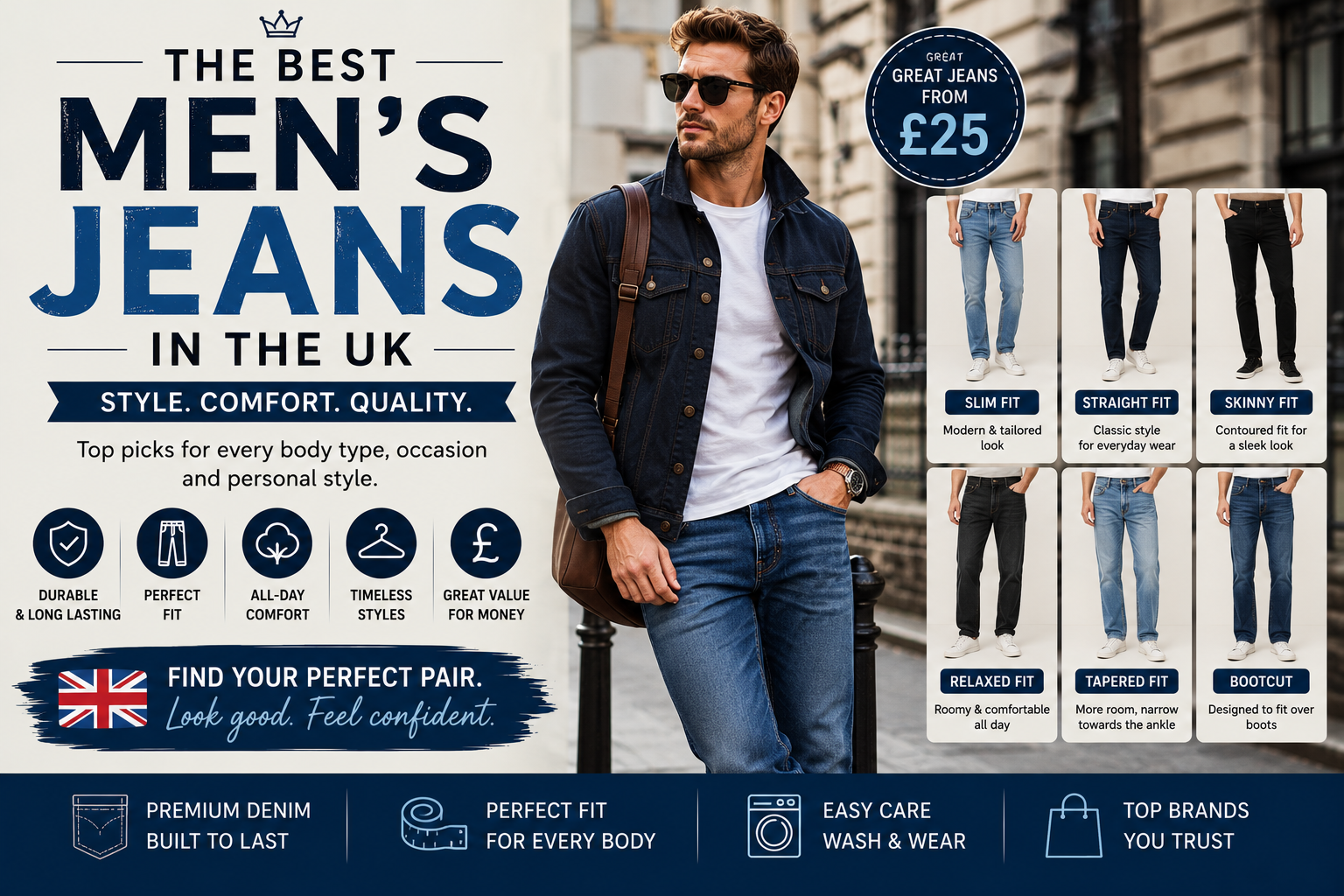 Best Men’s Jeans UK 10 Picks for Every Occasion & Budget (2026 Guide)