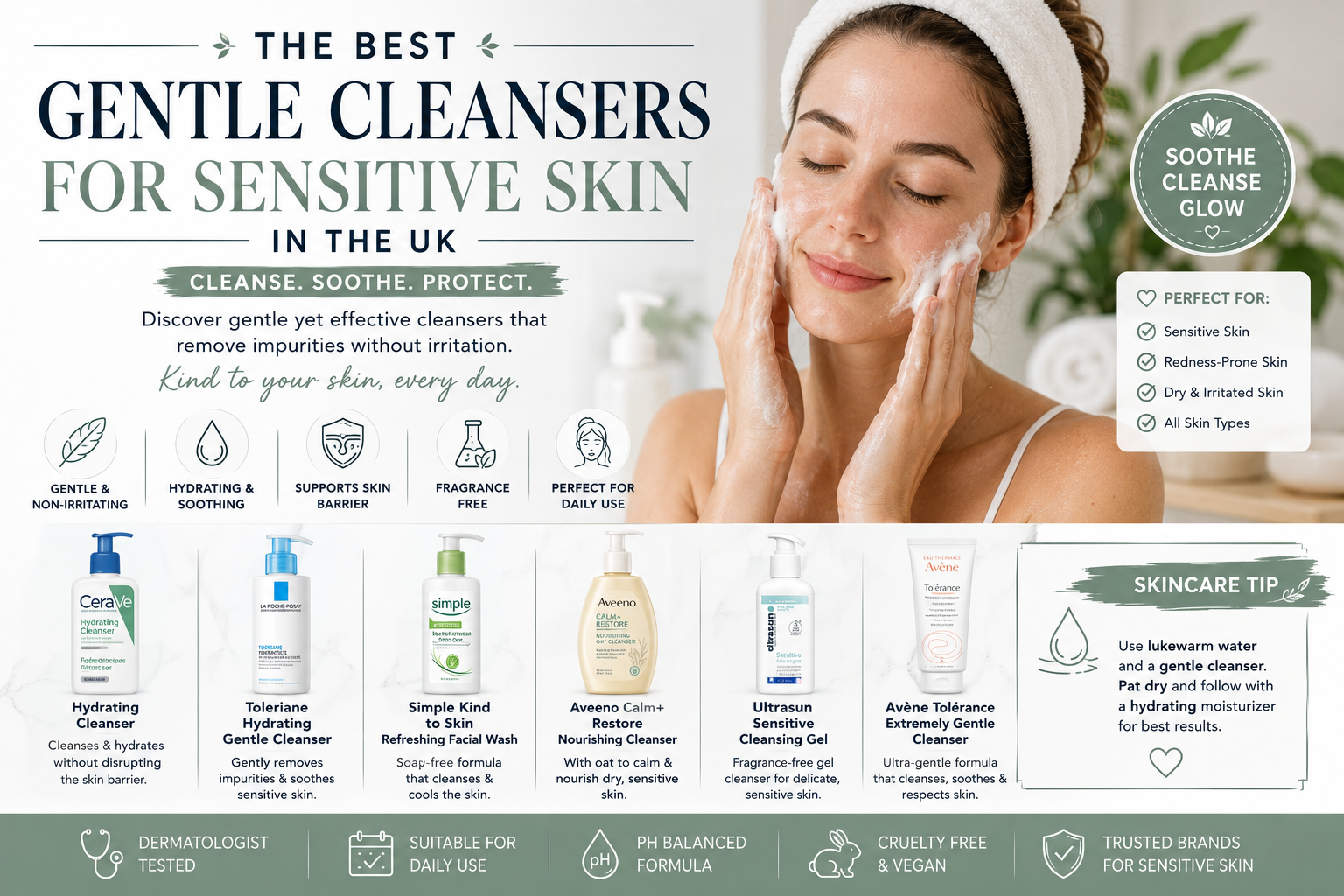 Gentle Cleanser for Sensitive Skin 10 Best UK Picks from £3 to £45
