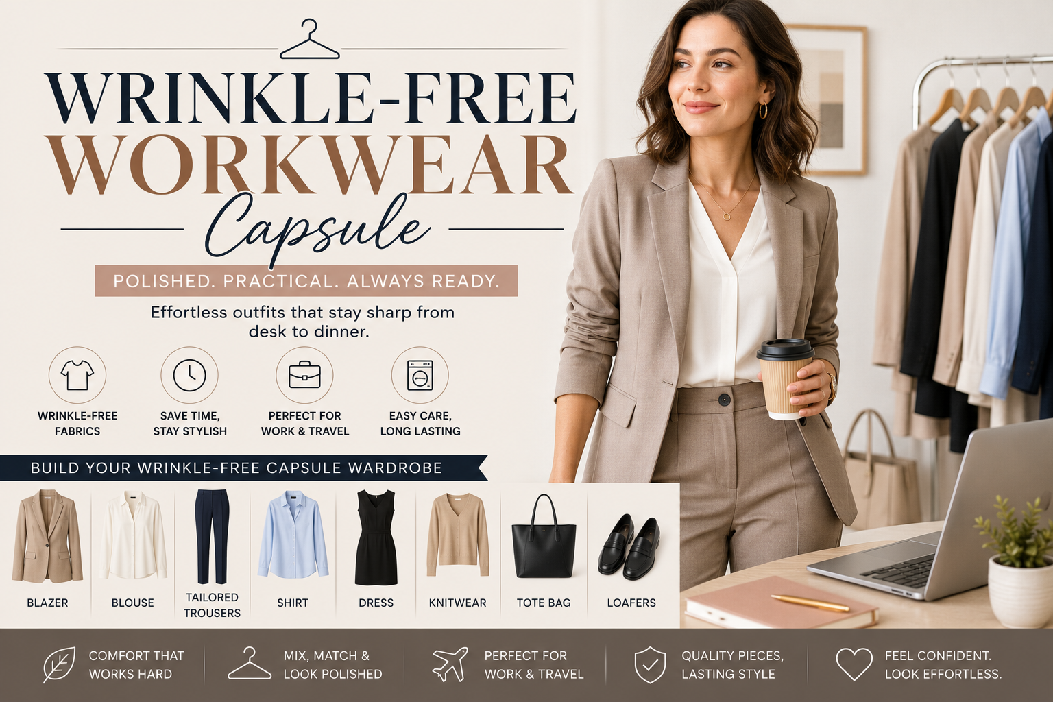 Wrinkle-Free Workwear: 15 Staples for Your Ultimate Fuss-Free Capsule Wardrobe