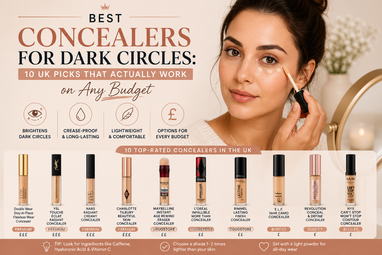Best Concealers for Dark Circles 10 UK Picks That Actually Work on Any Budget