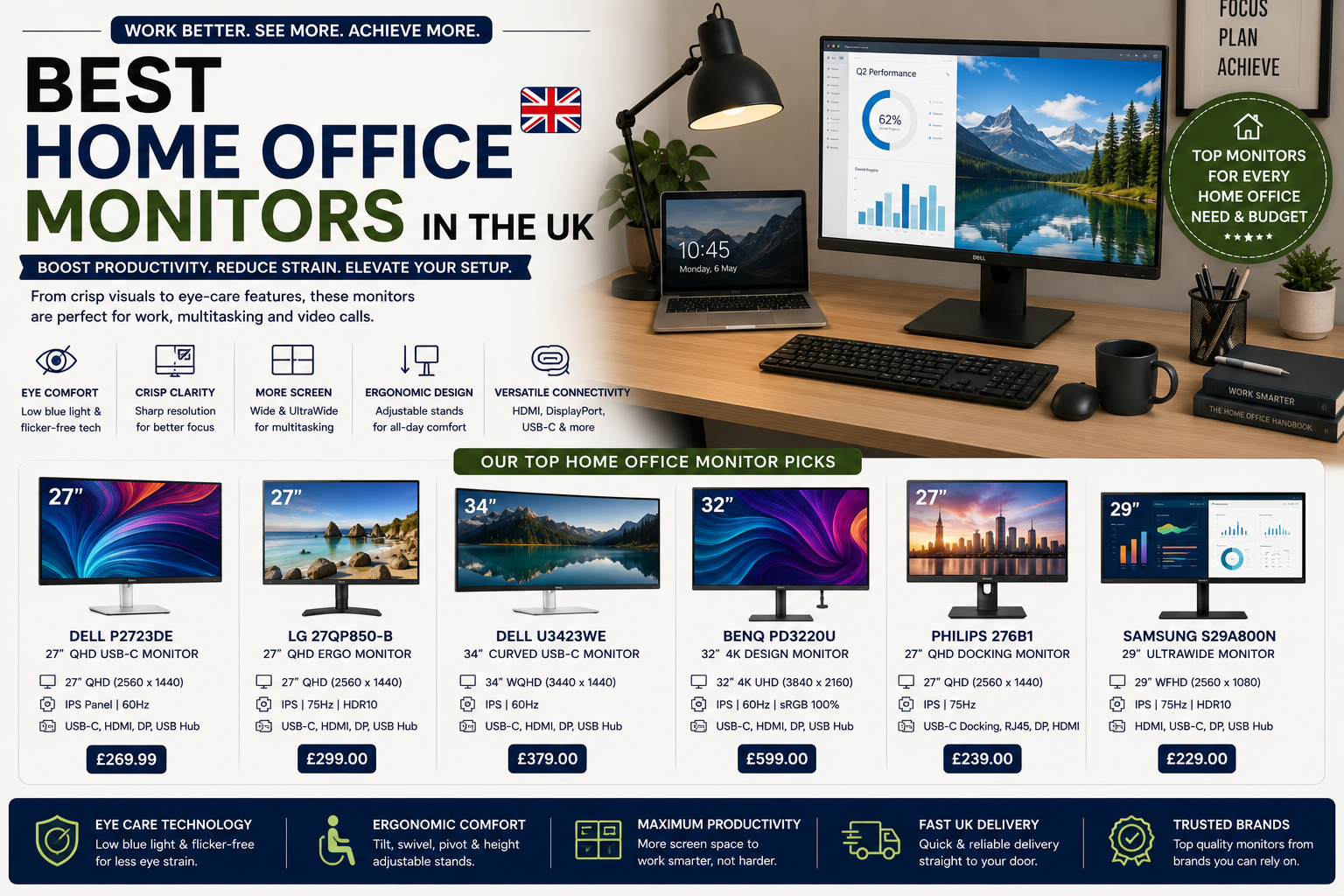 Best Monitors for Your UK Home Office 10 Picks to Boost Productivity Without Breaking the Bank
