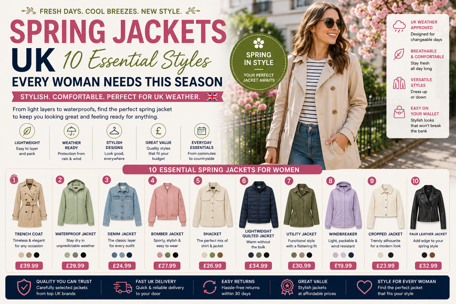 Spring Jackets UK 10 Essential Styles Every Woman Needs This Season