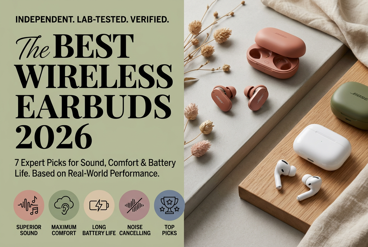 Best Wireless Earbuds 2026: 7 Lab-Tested Picks for Sound, Comfort & Battery Life