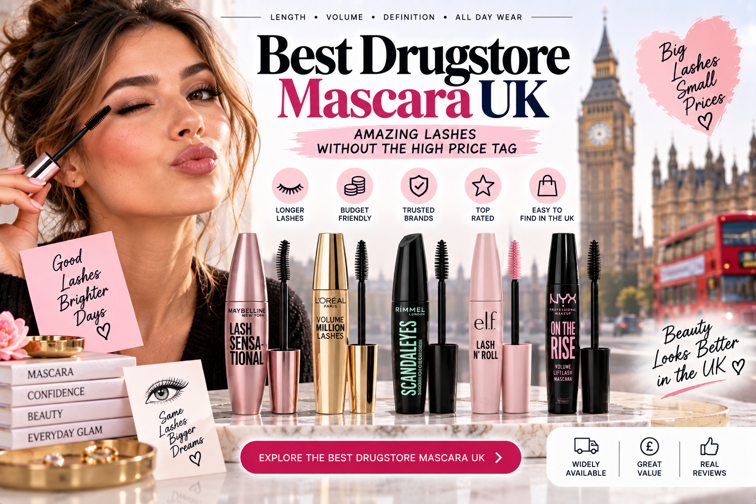Best Drugstore Mascara UK 15 Affordable High Street Picks Under £15 That Beauty Editors Swear By