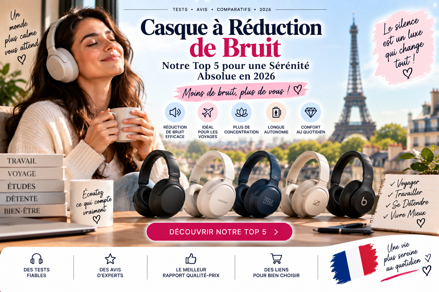 Casque Réduction Bruit Avis Notre TOP 5 pour une Sérénité Absolue en 2026