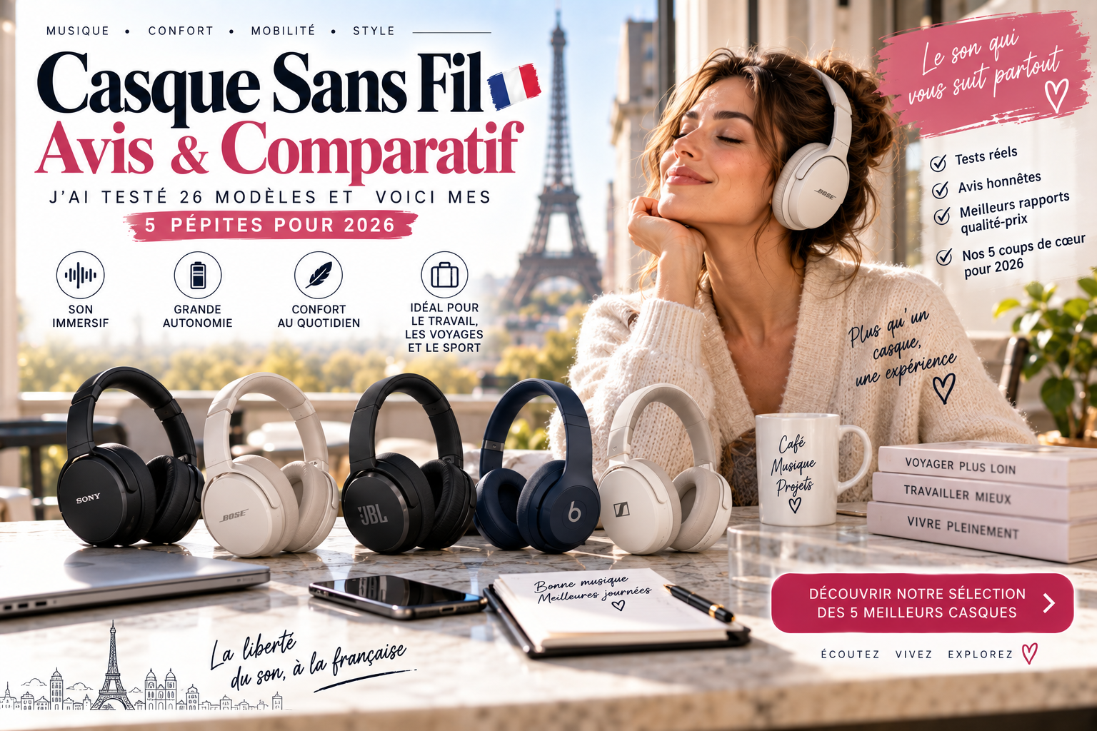 Casque sans fil avis J’ai testé 26 modèles et voici mes 5 pépites pour 2026