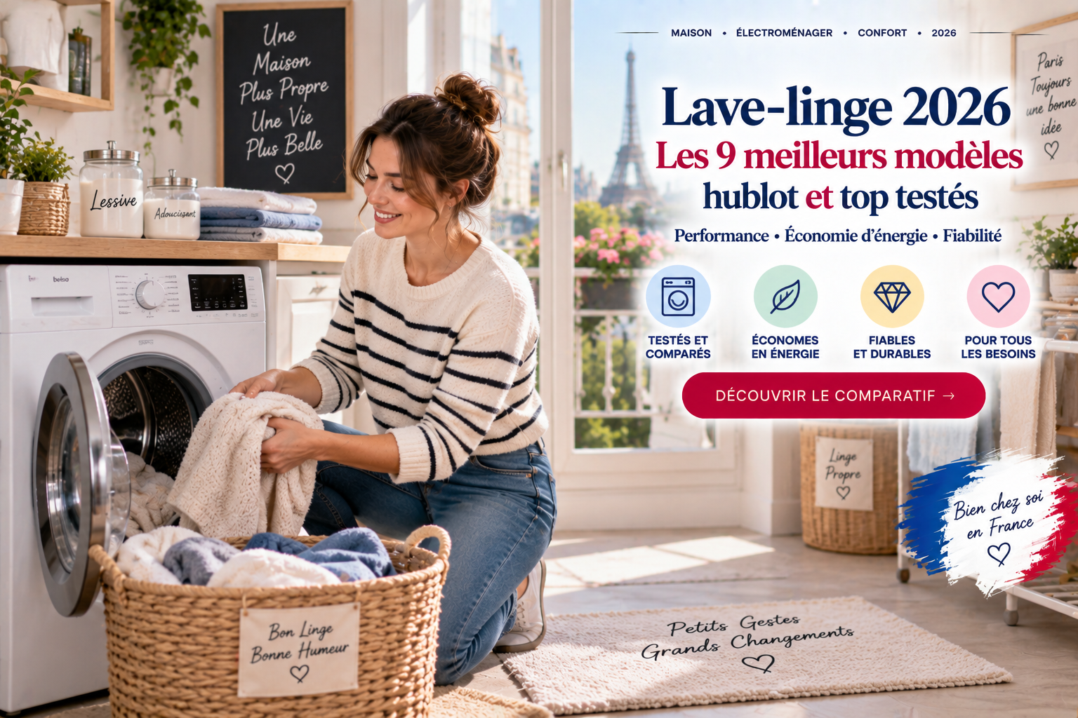 Comparatif lave-linge 2026 9 meilleurs modèles hublot et top testés