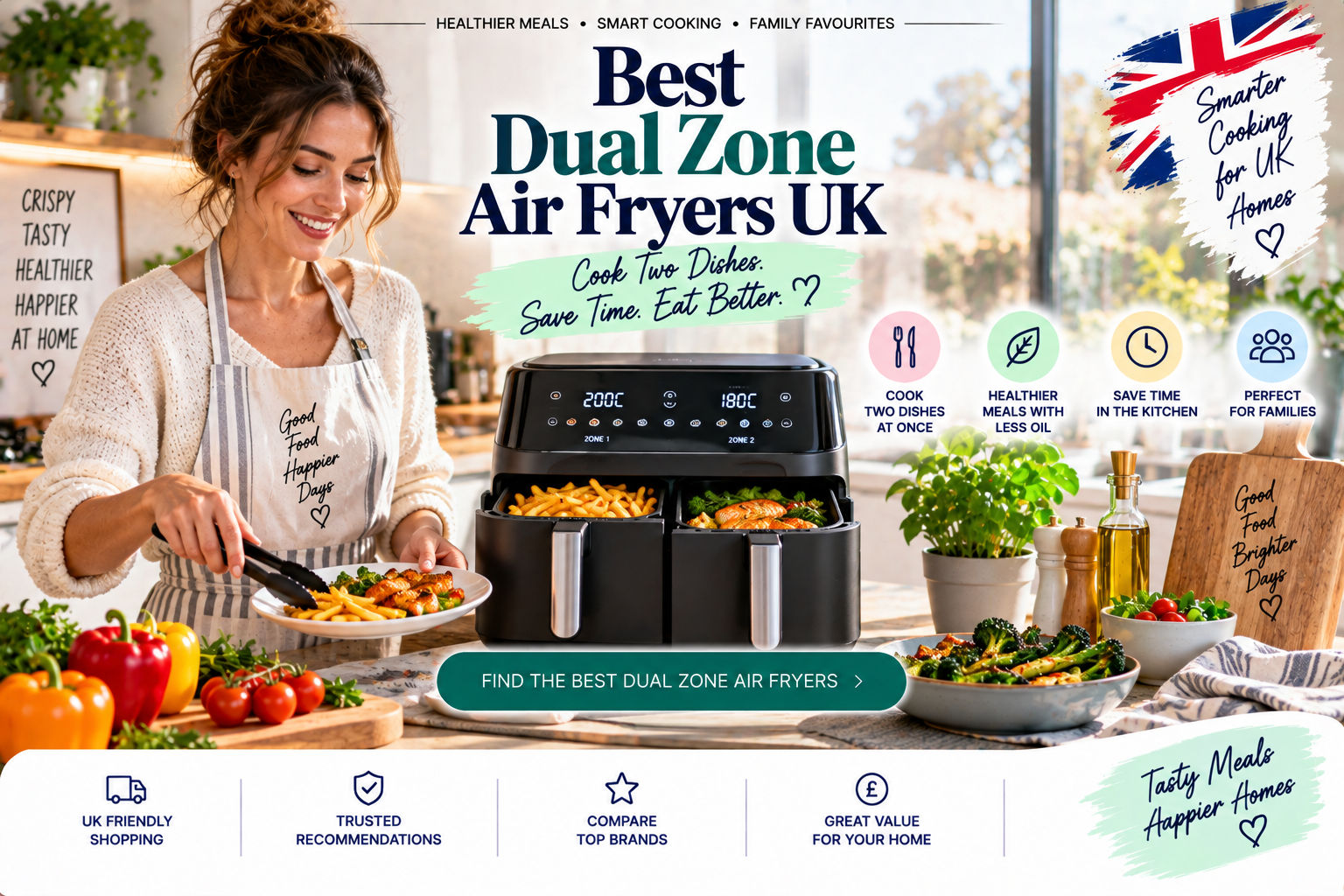 Dual Zone Air Fryers UK: 11 Best Models for Faster, Healthier Family Meals
