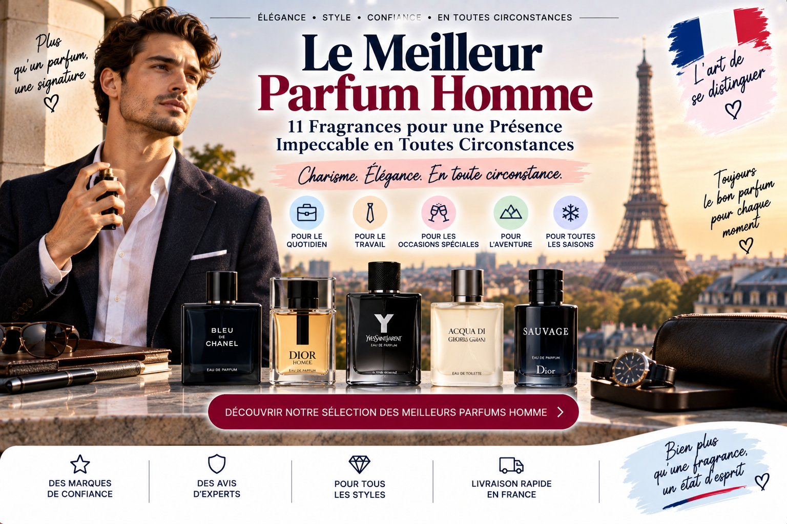 Meilleur Parfum Homme 11 Fragrances pour une Présence Impeccable en Toutes Circonstances