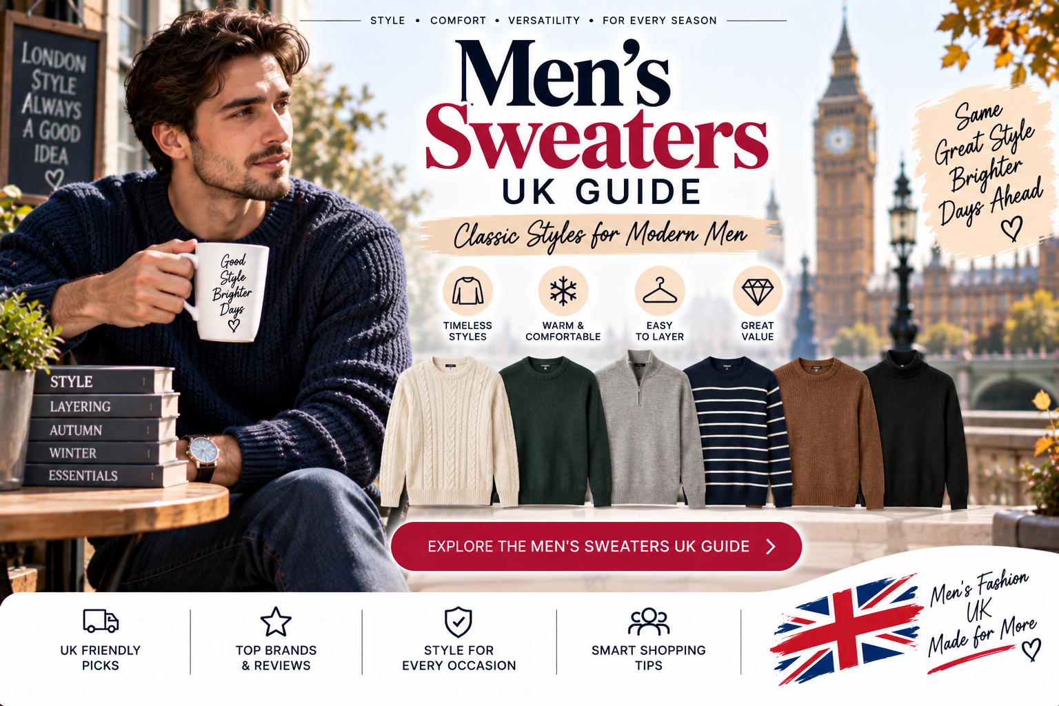 Men’s Sweaters UK 20 Styles for Every Season & Budget (2026 Edition)