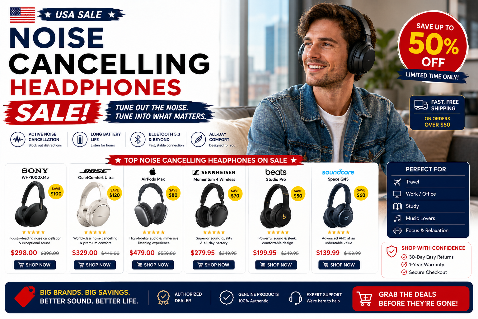 Noise Cancelling Headphones Sale 15+ Best Deals Still Live on Bose, Sony & More