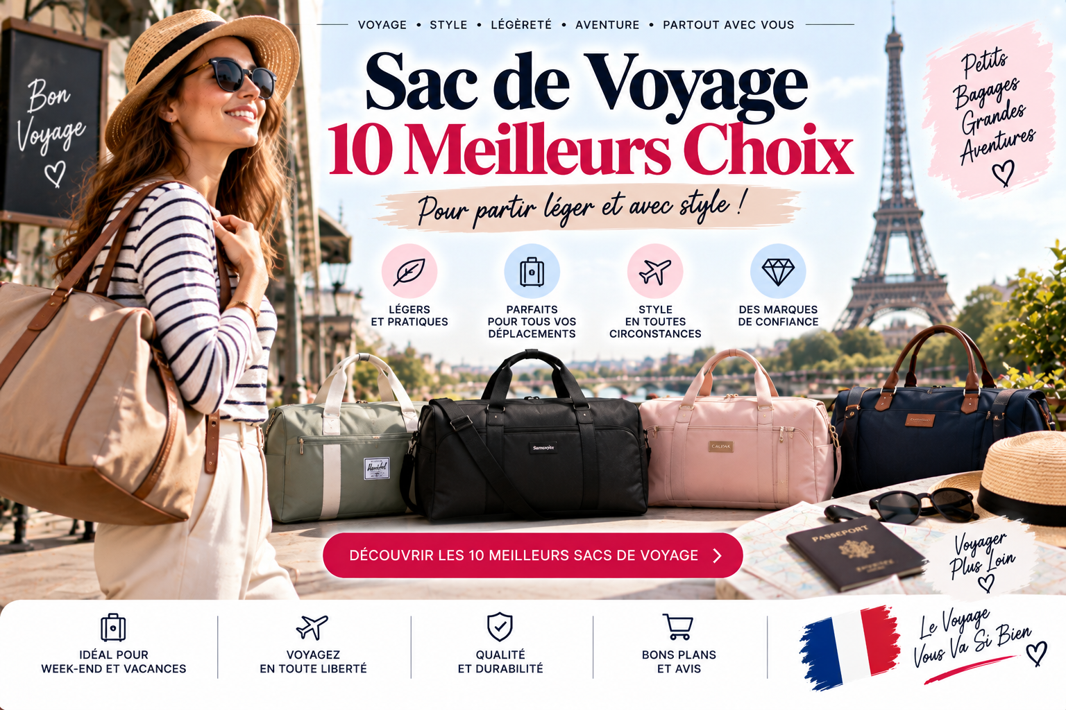 Sac de Voyage: 10 Meilleurs Choix pour Partir Léger et Stylé