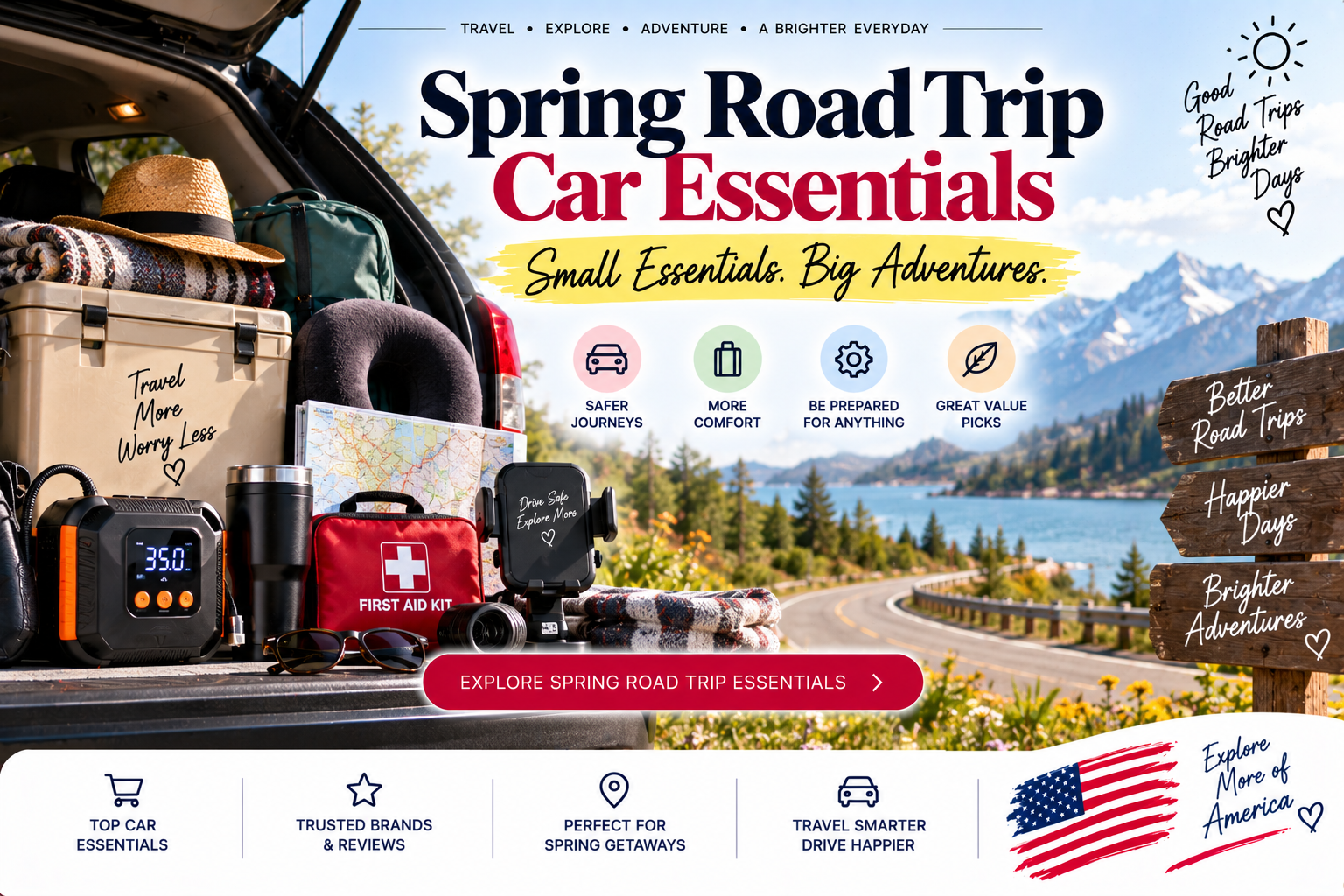Spring Car Essentials 12 Must-Have Accessories for Your Best Road Trip Yet