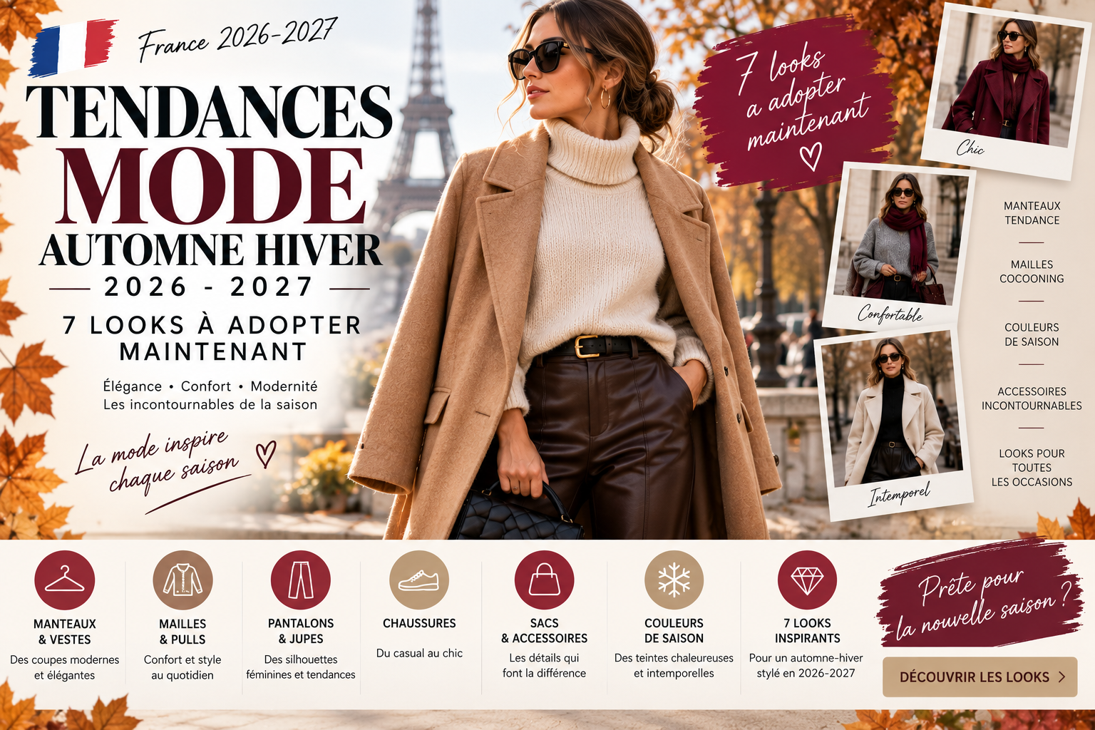 Tendances Mode Automne-Hiver 2026-2027 - 7 Looks à Adopter Maintenant