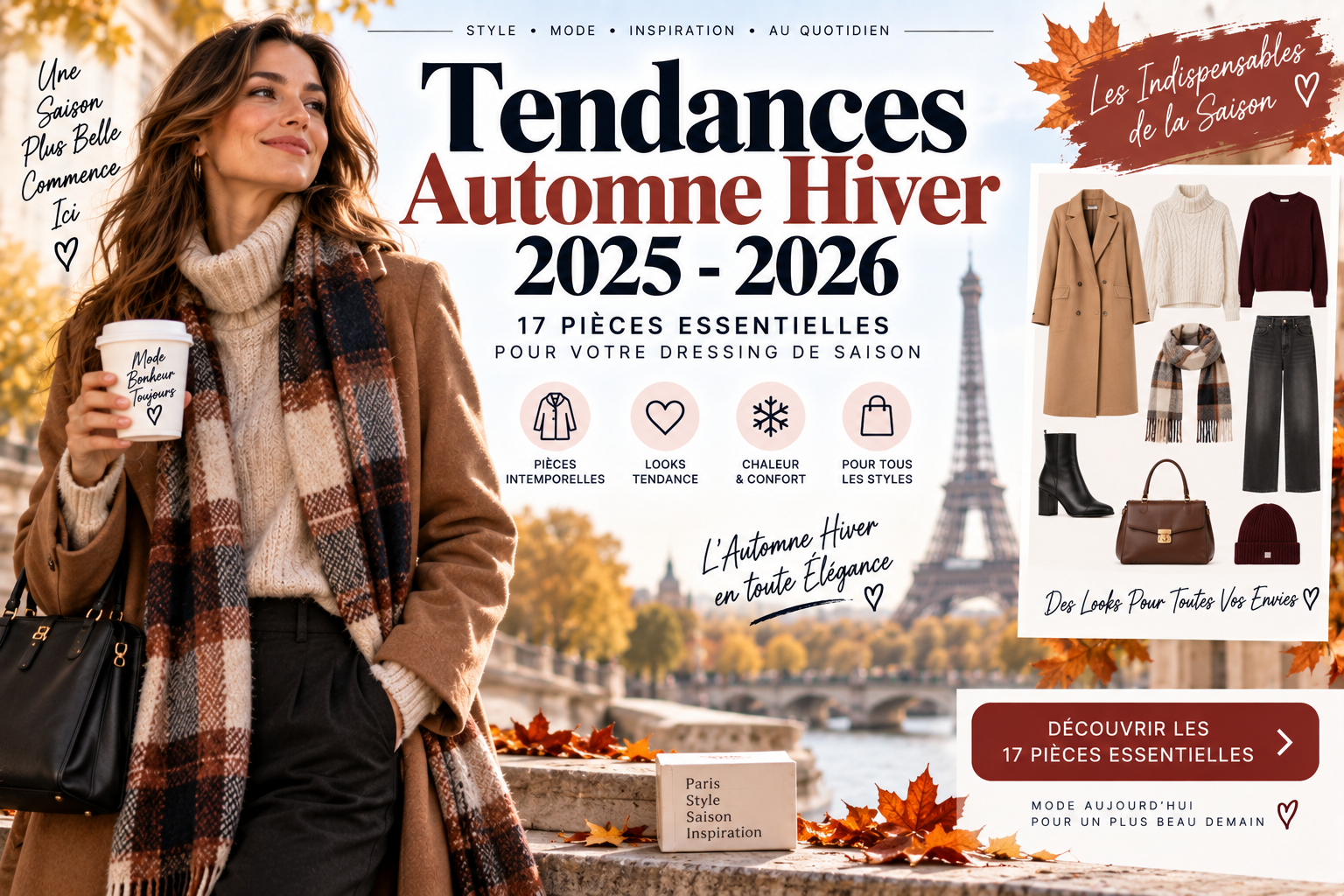Tendances automne-hiver 2025-2026 17 pièces essentielles pour votre dressing de saison