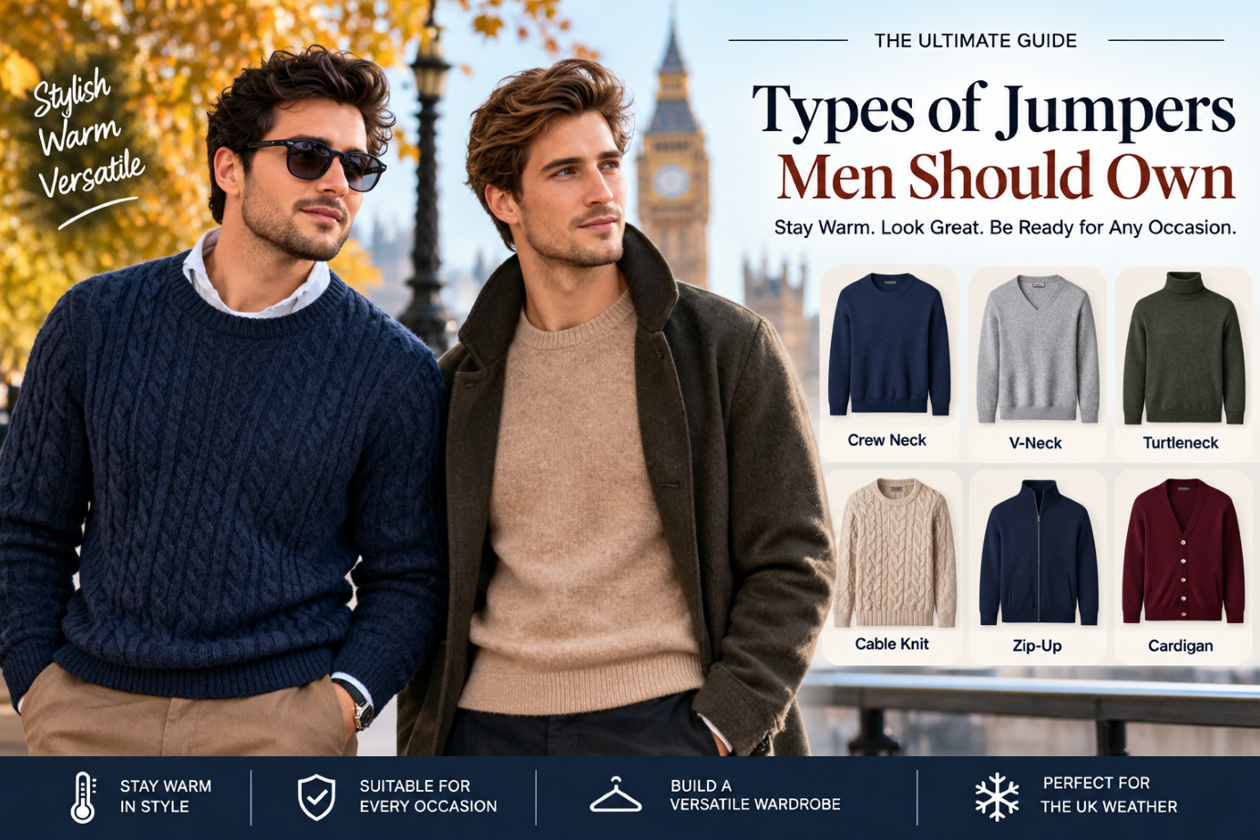 Types of Jumpers Men Should Own: 5 Essential Styles and How to Wear Them