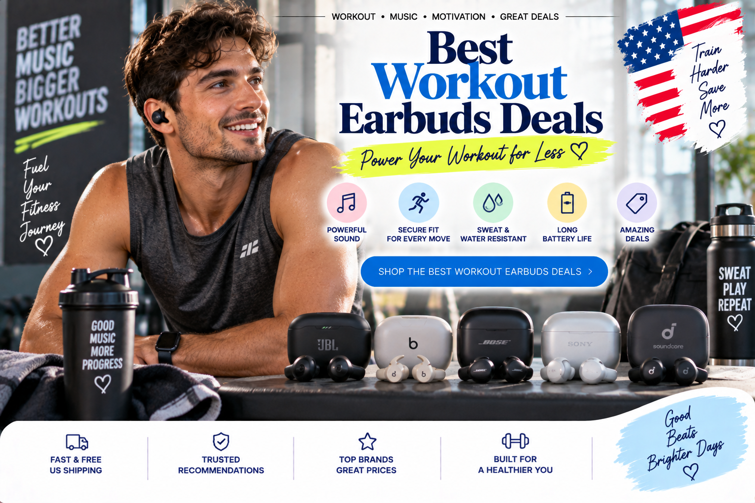 Workout Earbuds Deals: 7 Best Wireless Picks for Running & Exercise in 2026