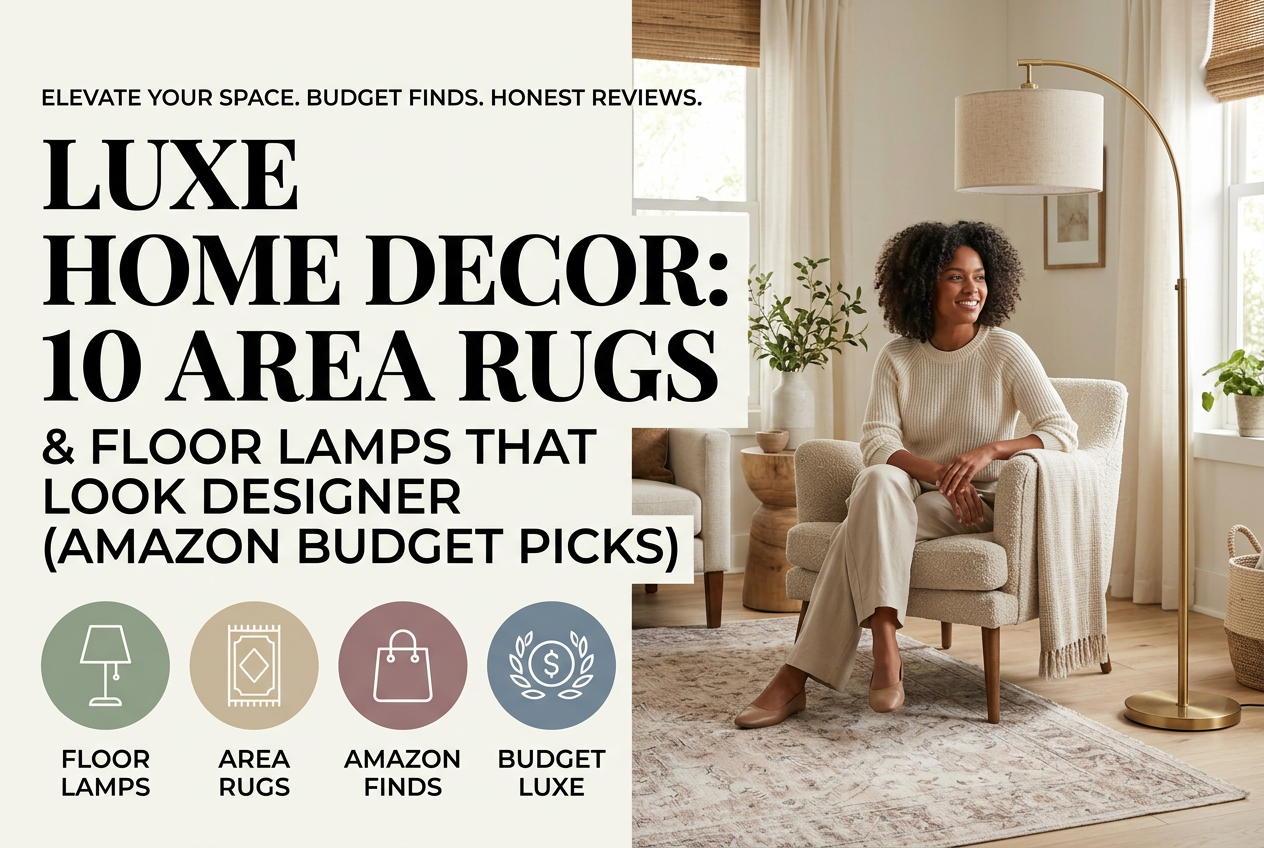 Luxe Home Decor: 10 Area Rugs & Floor Lamps That Look Designer (Amazon Budget Picks) — affordable luxury home decor