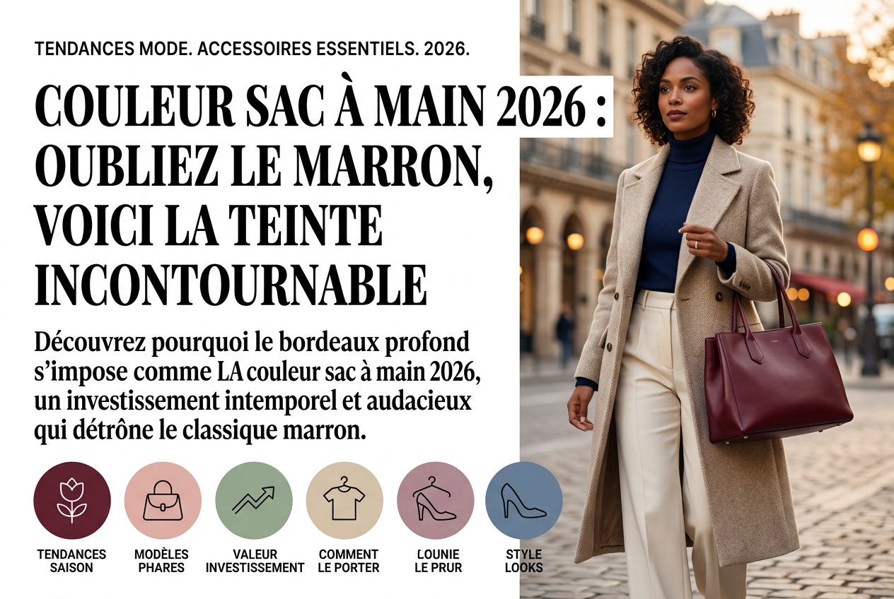 Couleur sac à main 2026 : Oubliez le Marron, Voici LA Teinte Incontournable