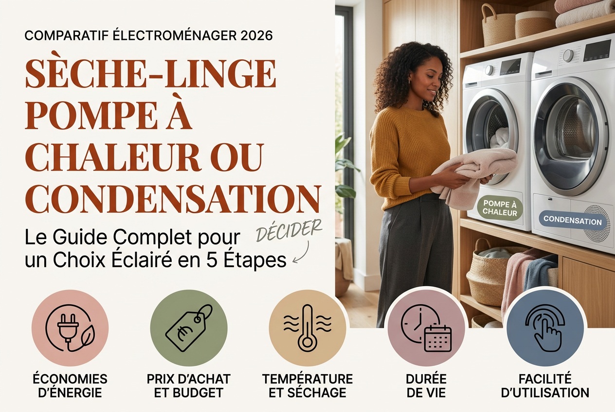 Sèche-linge Pompe à Chaleur ou Condensation : Le Guide Complet pour un Choix Éclairé en 5 Étapes